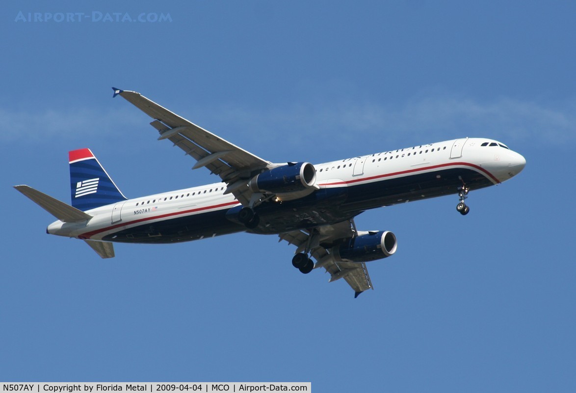 N507AY, 2008 Airbus A321-231 C/N 3712, US Airways A321