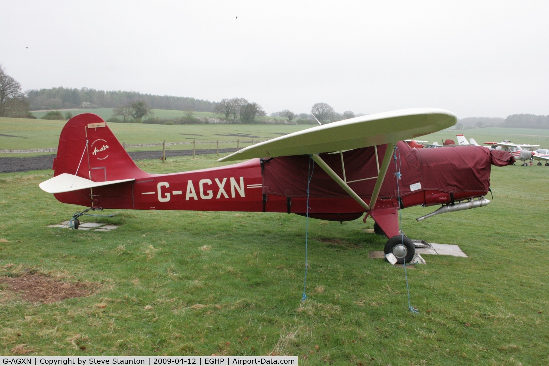 G-AGXN, 1946 Auster J-1N Alpha C/N 1963, Taken at Popham Airfield, England on a gloomy April Sunday (12/04/09)