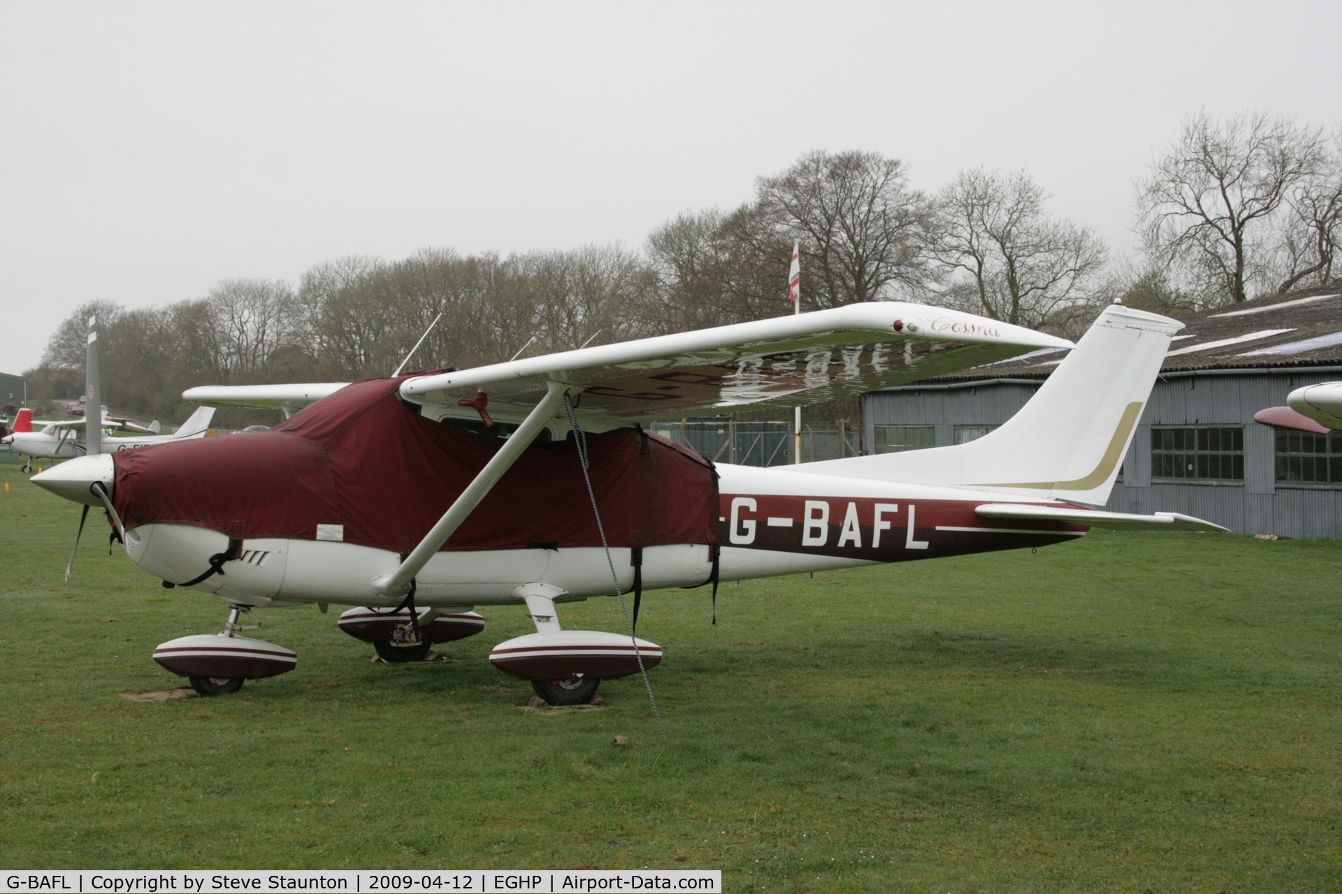 G-BAFL, 1973 Cessna 182P Skylane C/N 182-61469, Taken at Popham Airfield, England on a gloomy April Sunday (12/04/09)