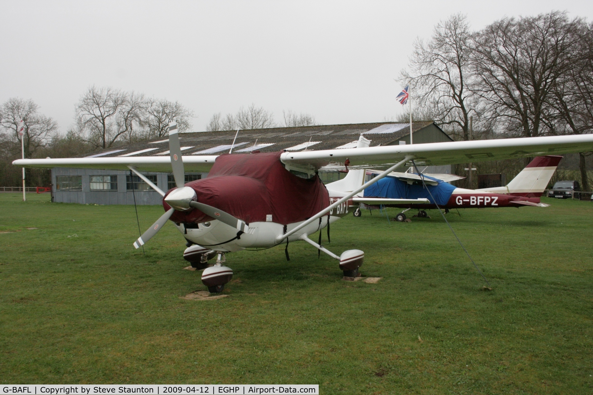 G-BAFL, 1973 Cessna 182P Skylane C/N 182-61469, Taken at Popham Airfield, England on a gloomy April Sunday (12/04/09)