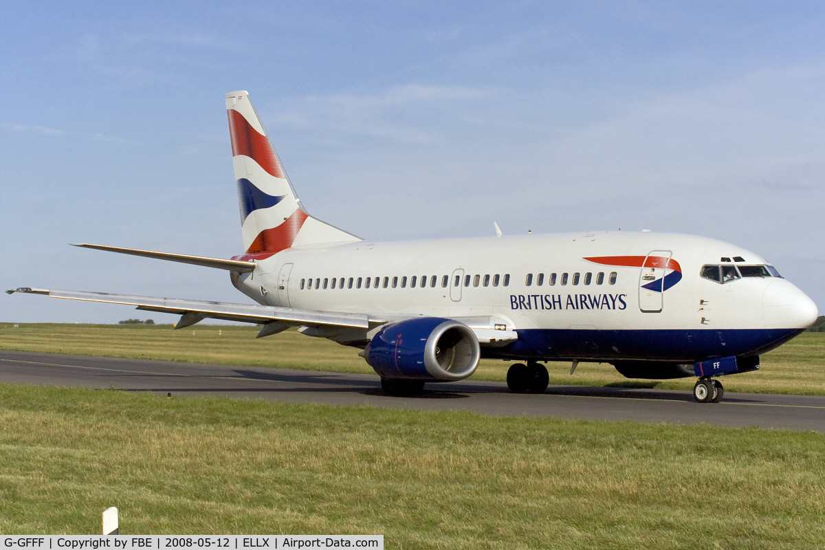 G-GFFF, 1990 Boeing 737-53A C/N 24754, taxiing down to RW06 on its flight back to London-Gatwick