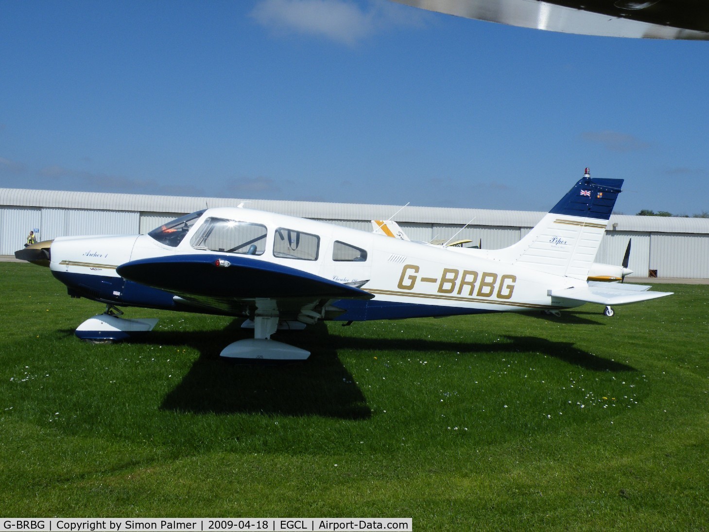 G-BRBG, 1975 Piper PA-28-180 Cherokee Archer C/N 28-7505248, PA-28 seen at Fenland