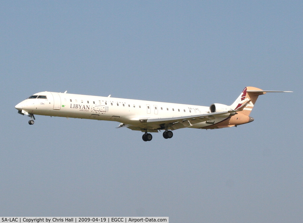 5A-LAC, 2007 Bombardier CRJ-900ER (CL-600-2D24) C/N 15122, Libyan Airlines