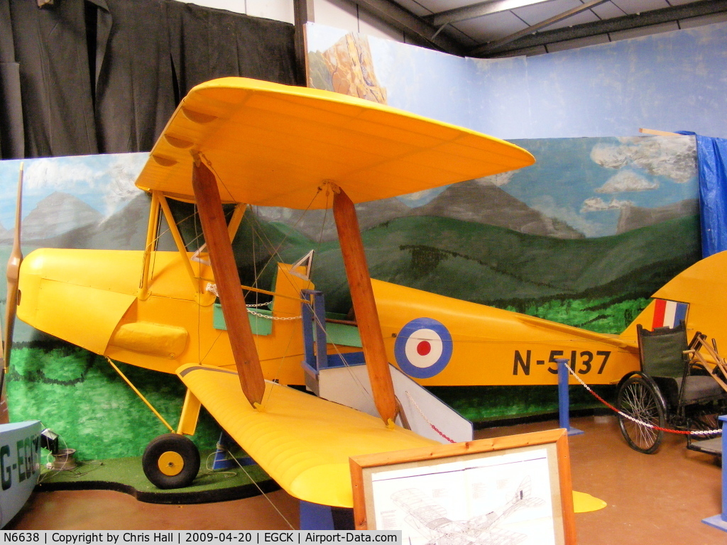 N6638, De Havilland DH-82A Tiger Moth II C/N Not found N6638, de Havilland Tiger Moth at Caernarfon Airworld