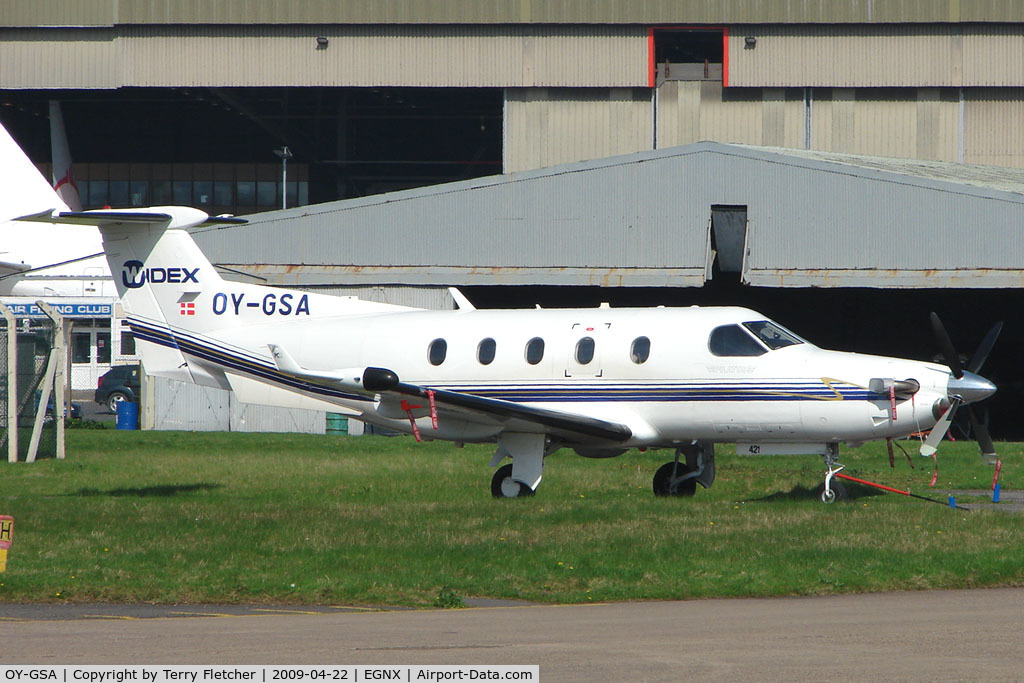 OY-GSA, 2001 Pilatus PC-12/45 C/N 421, PC12 at East Midlands