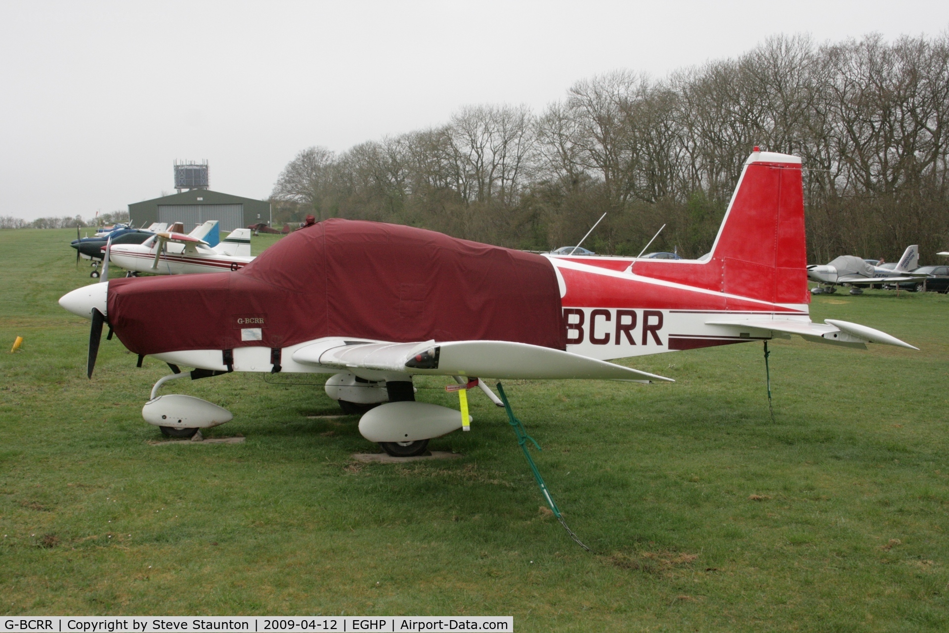 G-BCRR, 1974 Grumman American AA-5B Tiger C/N AA5B-0006, Taken at Popham Airfield, England on a gloomy April Sunday (12/04/09)