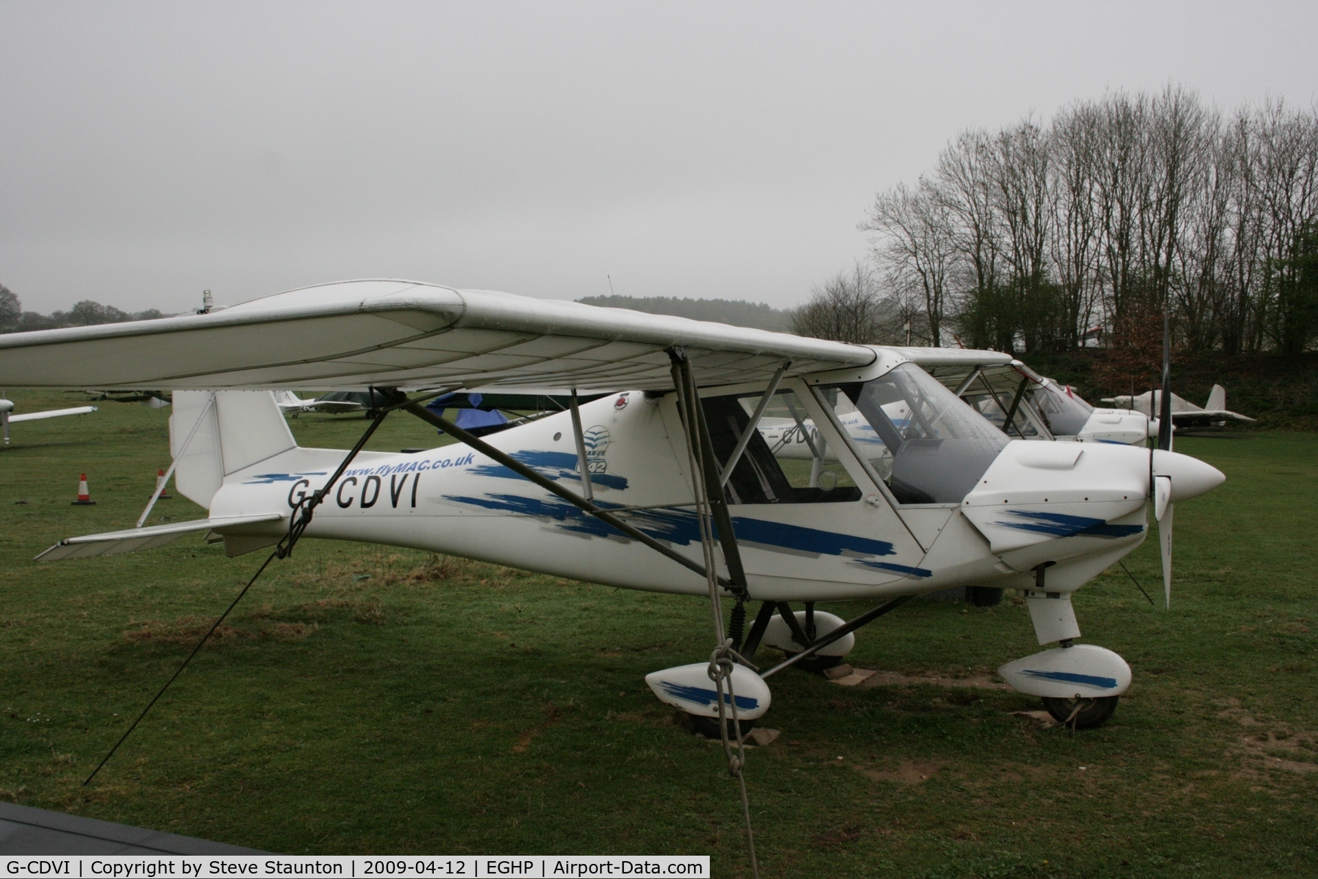 G-CDVI, 2006 Comco Ikarus C42 FB80 C/N 0602-6794, Taken at Popham Airfield, England on a gloomy April Sunday (12/04/09)
