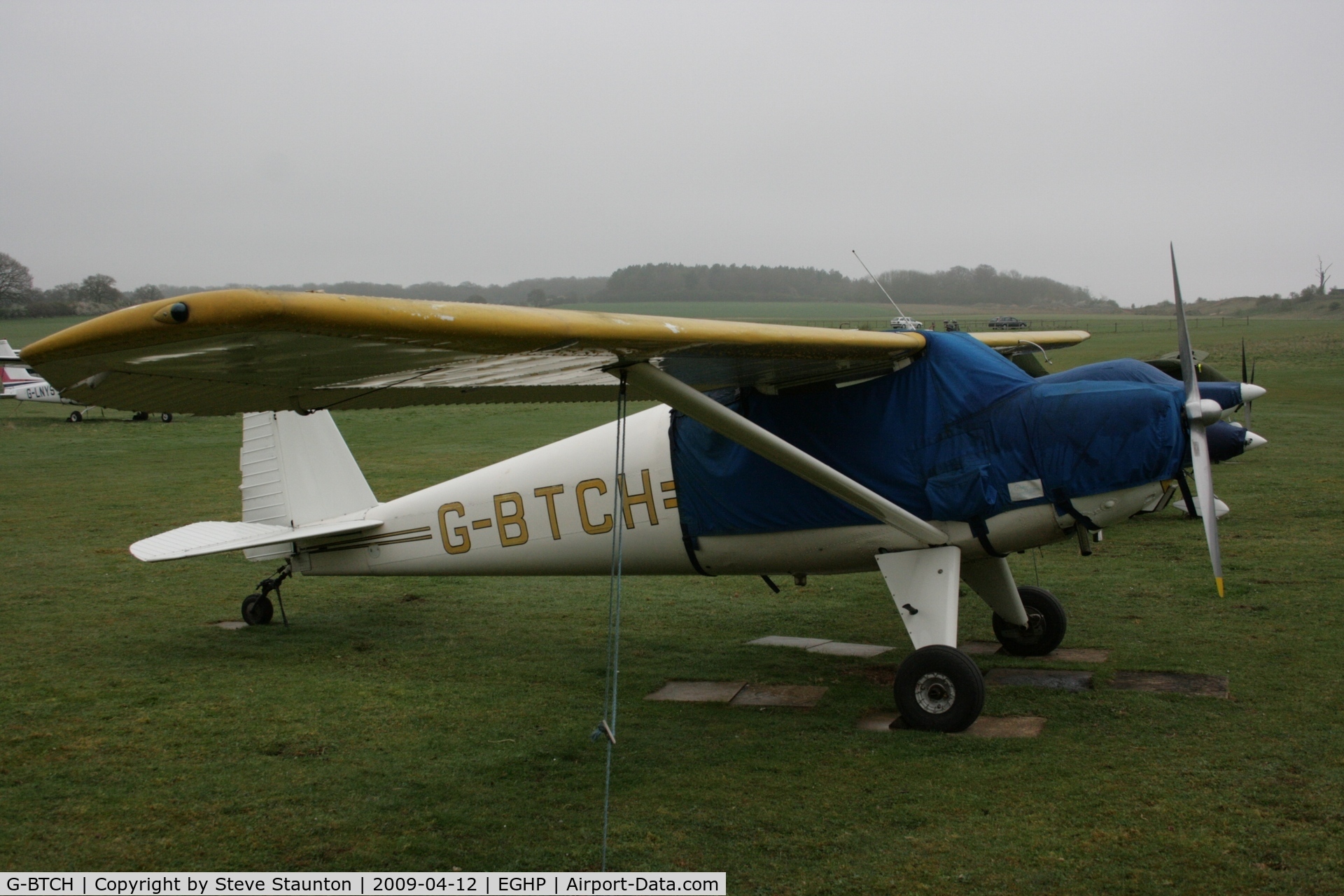 G-BTCH, 1948 Luscombe 8E Silvaire C/N 6403, Taken at Popham Airfield, England on a gloomy April Sunday (12/04/09)