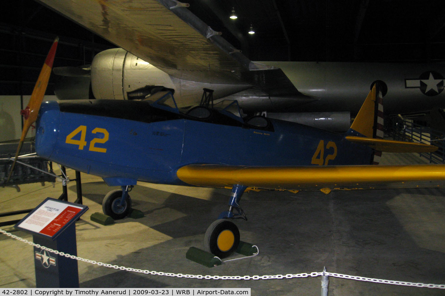 42-2802, 1942 Fairchild PT-19A C/N Not found 42-2802, Museum of Aviation, Robins AFB