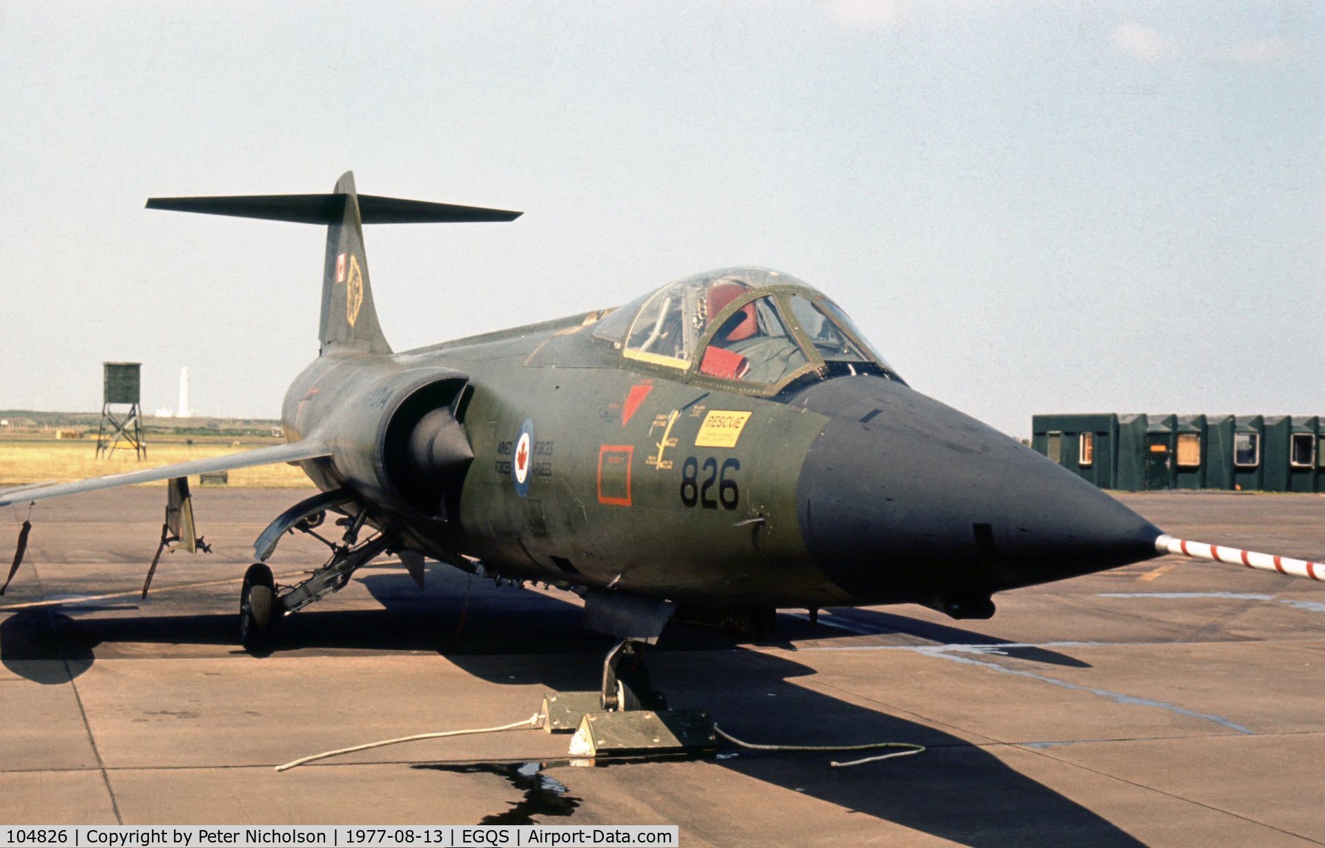 104826, Canadair CF-104 Starfighter C/N 683A-1126, CF-104 Starfighter of 439 Squadron Canadian Armed Forces at the 1977 RAF Lossiemouth Open Day.