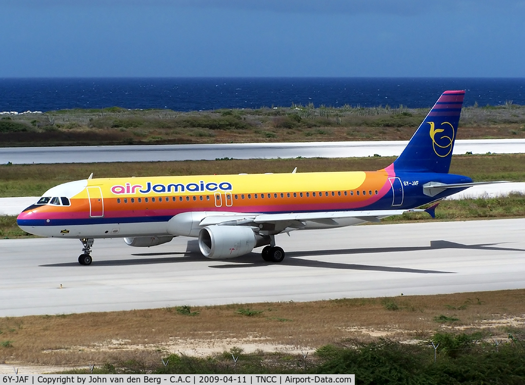 6Y-JAF, 1996 Airbus A320-214 C/N 624, Air Jamaica @ CUR