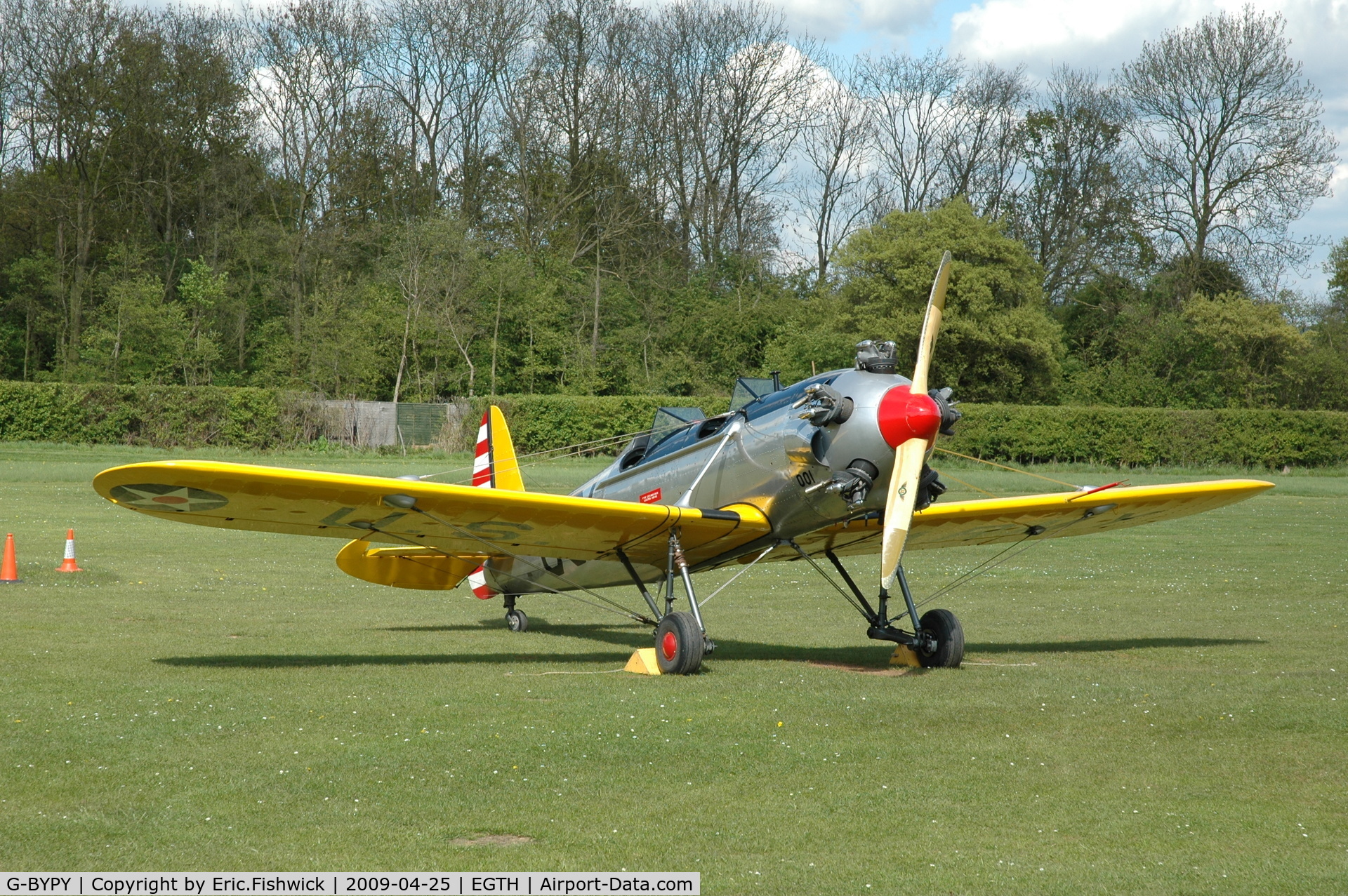 G-BYPY, 1941 Ryan PT-22 Recruit (ST3KR) C/N 1001, 3. G-BYPY at Shuttleworth (Old Warden) Aerodrome for a special occasion.