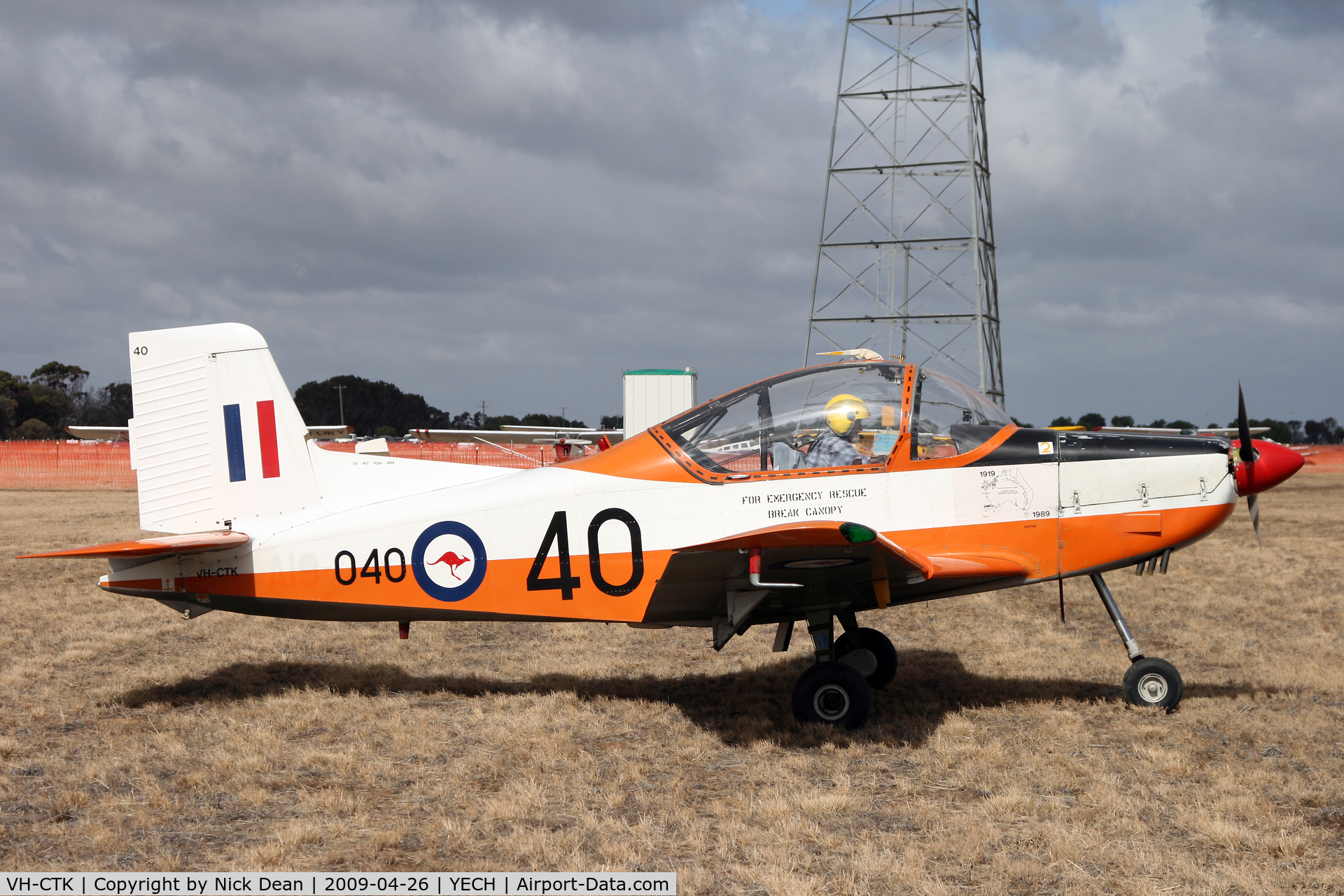 VH-CTK, 1975 New Zealand CT-4A Airtrainer C/N 040, YECH