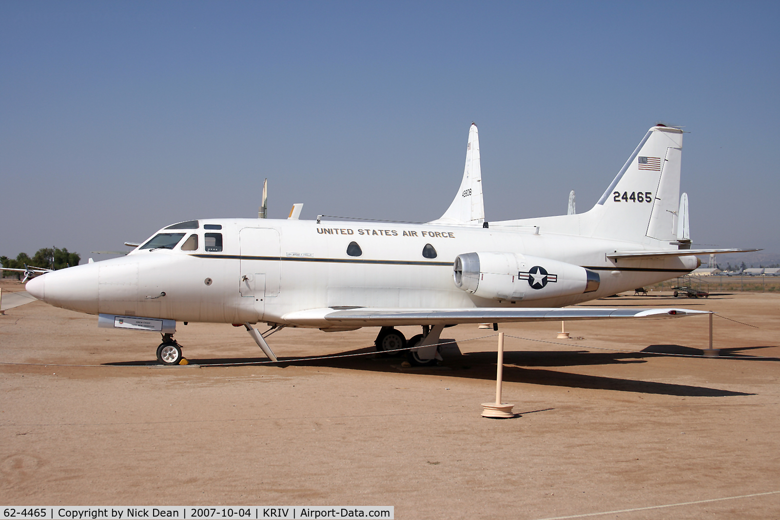 62-4465, 1962 North American CT-39A Sabreliner C/N 276-18, KRIV