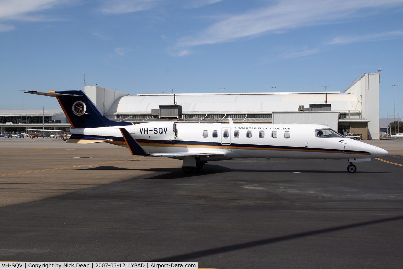 VH-SQV, 2002 Learjet 45 C/N 45-207, YPAD