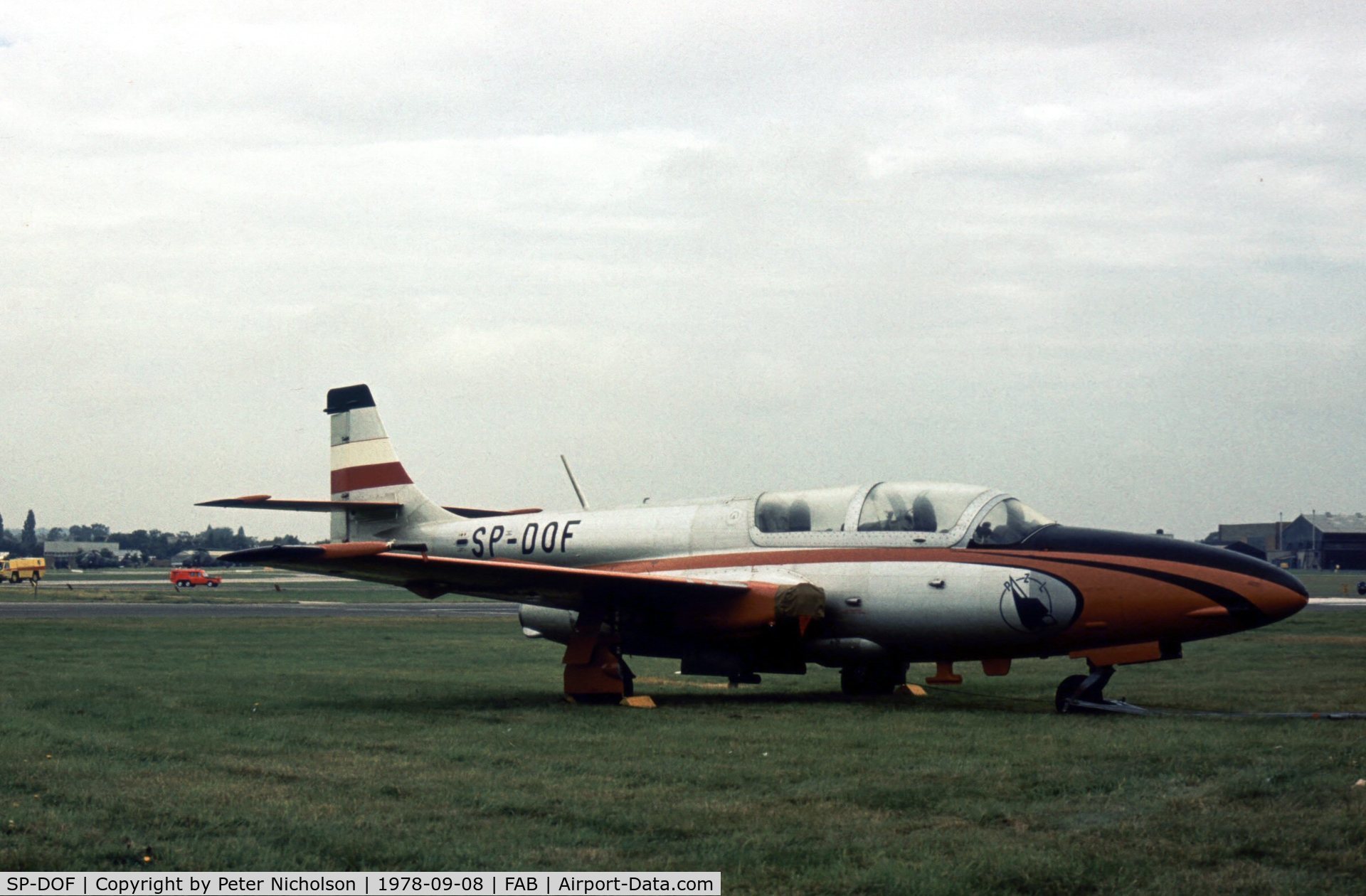 SP-DOF, 1977 PZL-Mielec TS-11 Iskra C/N 3H-1625, TS-11 Iskra on display at the 1978 Farnborough Airshow.
