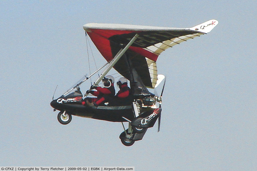 G-CFXZ, 2009 P&M Aviation QuikR C/N 8444, Microlight lifts off at Sywell