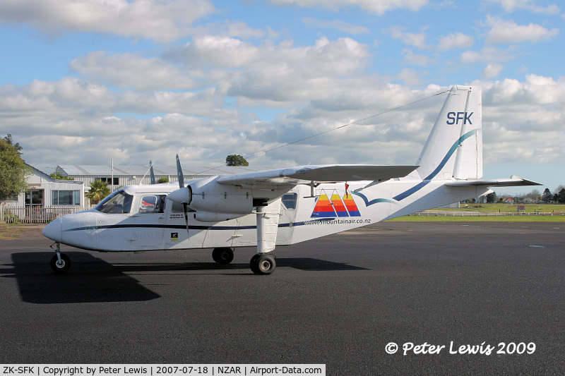 ZK-SFK, Britten-Norman BN-2A Islander C/N 236, Commercial Helicopters Ltd., Taumarunui (op by Mountain Air)