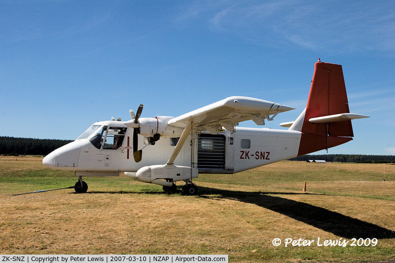 ZK-SNZ, GAF N22C Nomad C/N N22C-104, Tandem Skydiving (2002) Ltd., Taupo