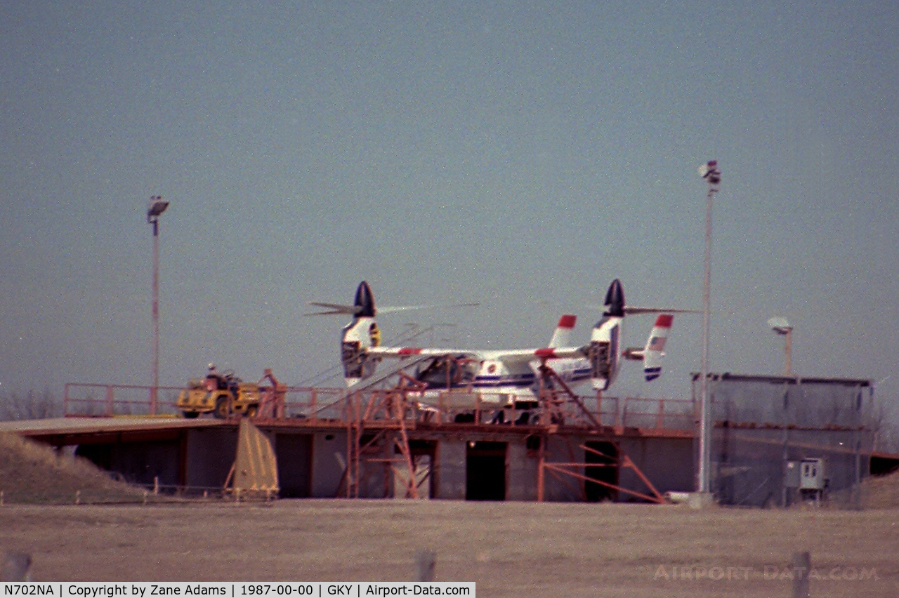 N702NA, 1977 Bell 301 C/N 0001, Bell XV-15 on the test stand at Arlington Municipal