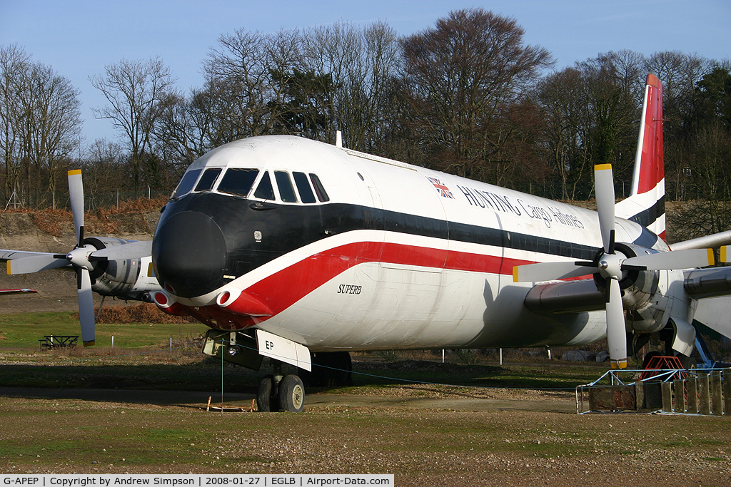 G-APEP, 1961 Vickers Vanguard 953 C/N 719, Preserved at Brooklands.