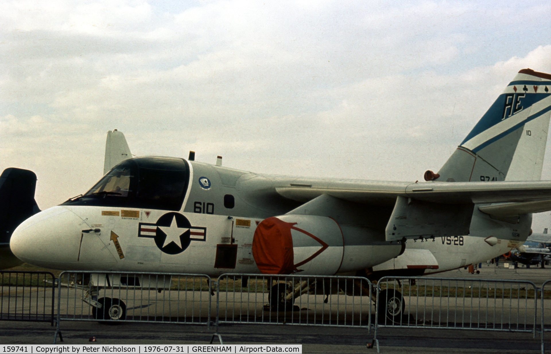 159741, Lockheed S-3A Viking C/N 394A-1070, S-3A Viking of VS-28 at the 1976 Intnl Air Tattoo at RAF Greenham Common.