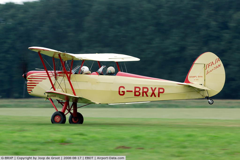 G-BRXP, 1948 Stampe-Vertongen SV-4C C/N 678, old timer fly in.