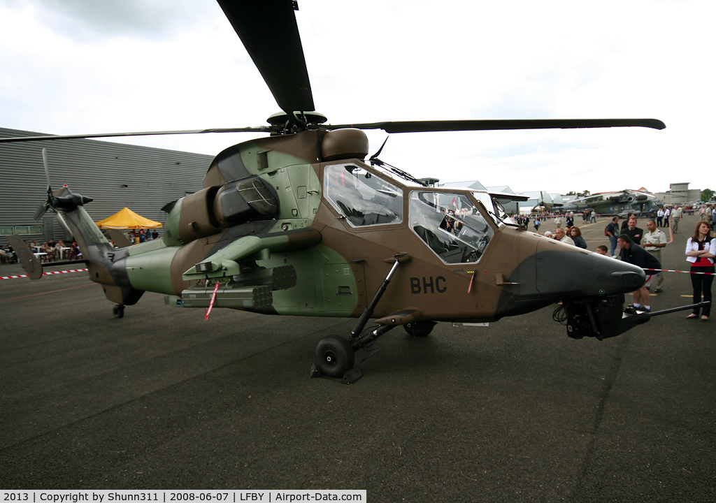2013, Eurocopter EC-665 Tigre HAP C/N 2013, Used as a static aircraft during LFBY Open Day 2008