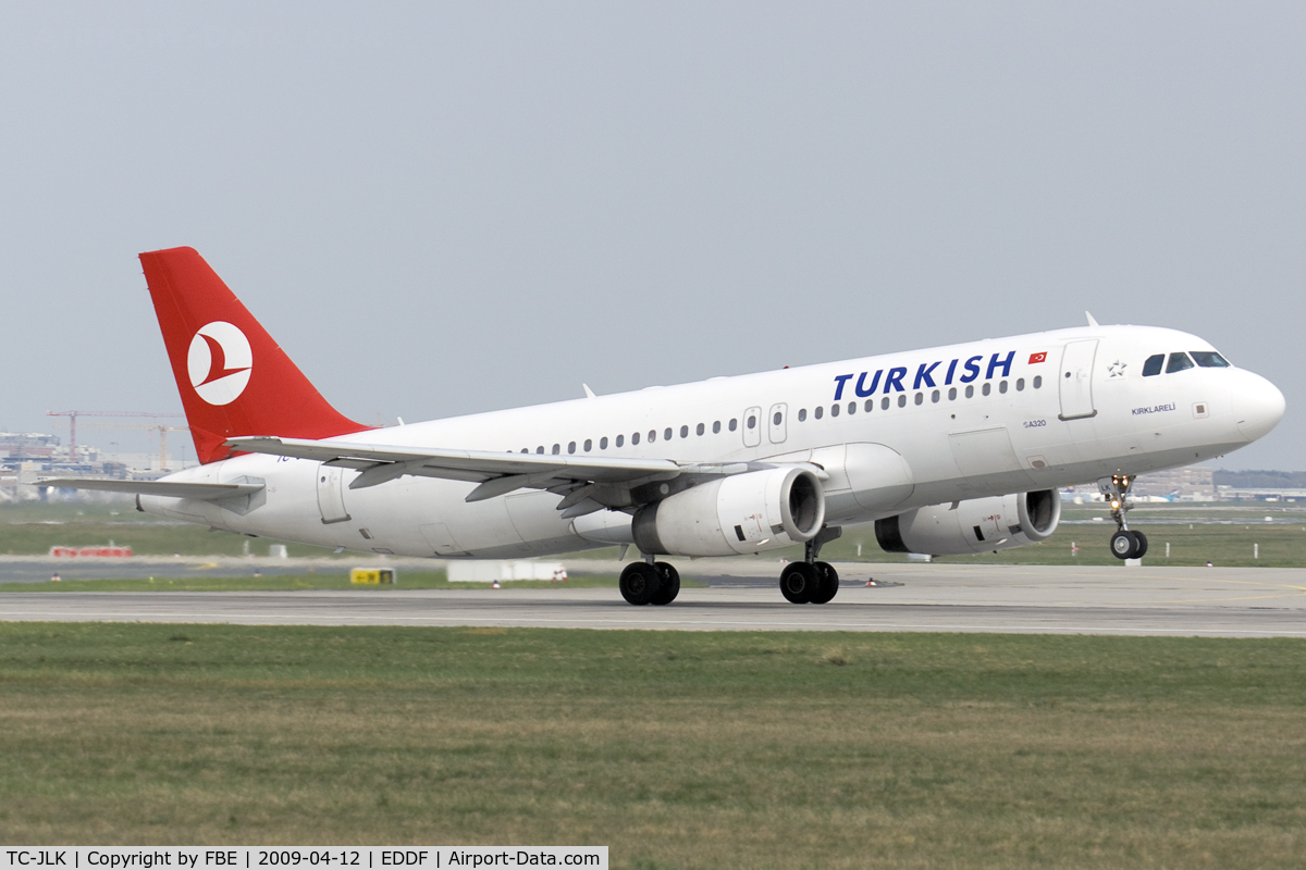 TC-JLK, 2002 Airbus A320-232 C/N 1909, Turkish Airlines A320 leaves EDDF