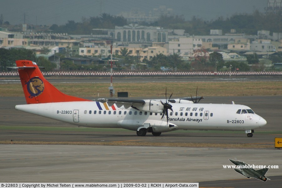 B-22803, 1997 ATR 72-212A C/N 527, TransAsia Airways