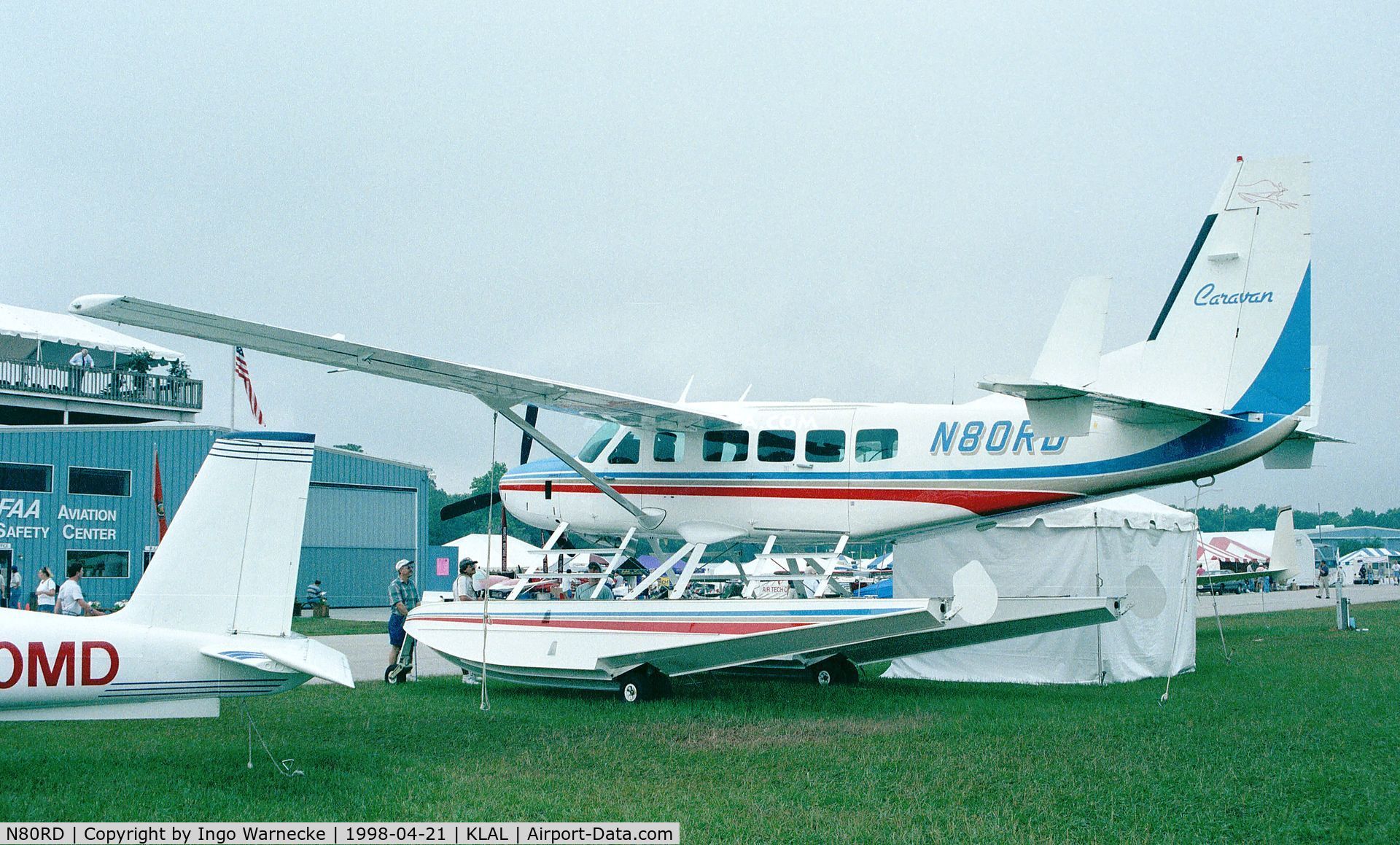 N80RD, 1986 Cessna 208 Caravan I C/N 20800085, Cessna 208 Caravan on amphibious floats at Sun 'n Fun 1998, Lakeland FL