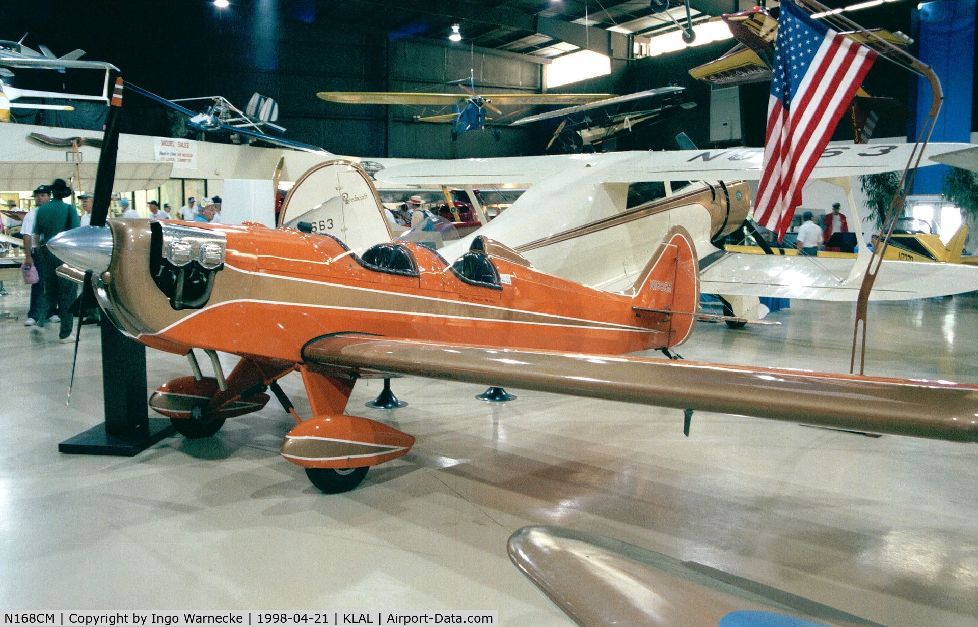 N168CM, 1994 Anglin Spacewalker II C/N SW291-F023, Miller Spacewalker II inside the ISAM (International Sport Aviation Museum) during Sun 'n Fun 1998, Lakeland FL