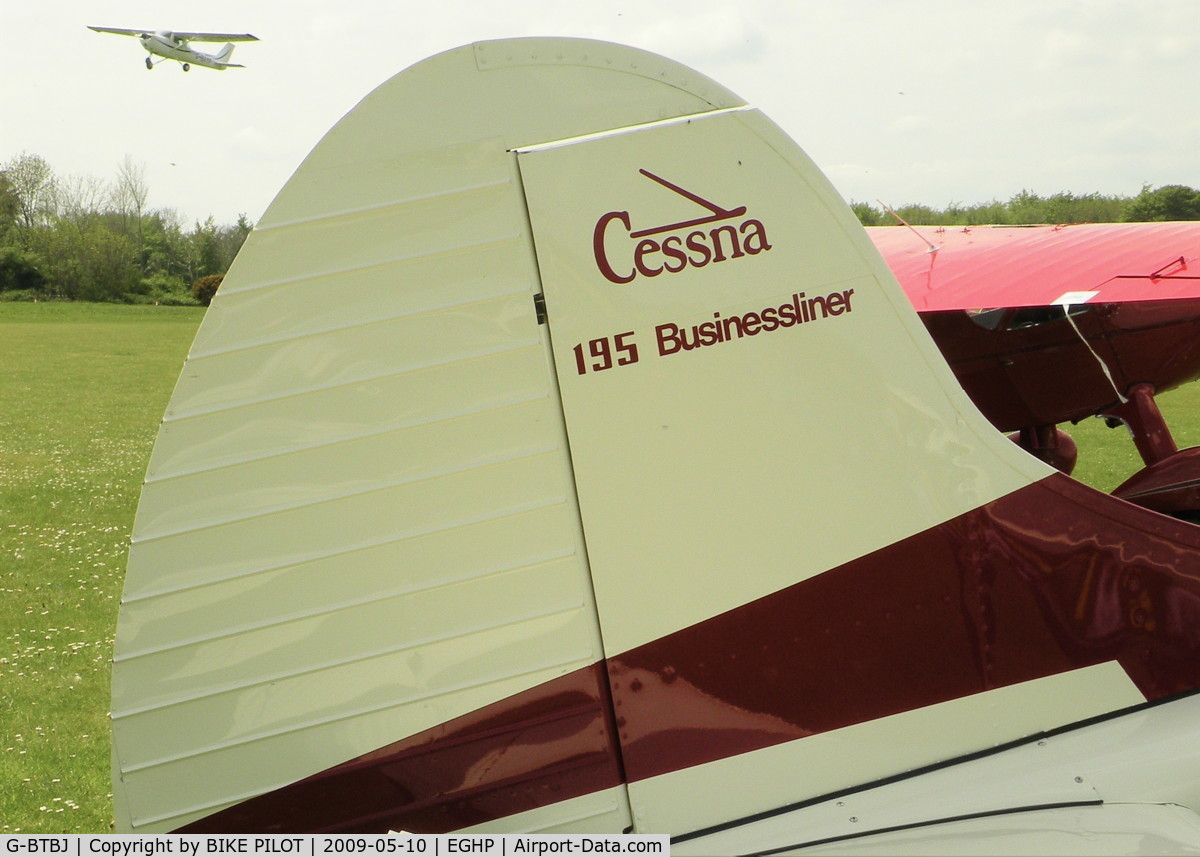 G-BTBJ, 1952 Cessna 190B C/N 16046, TAIL LOGO ON THIS IMMACULATE 190