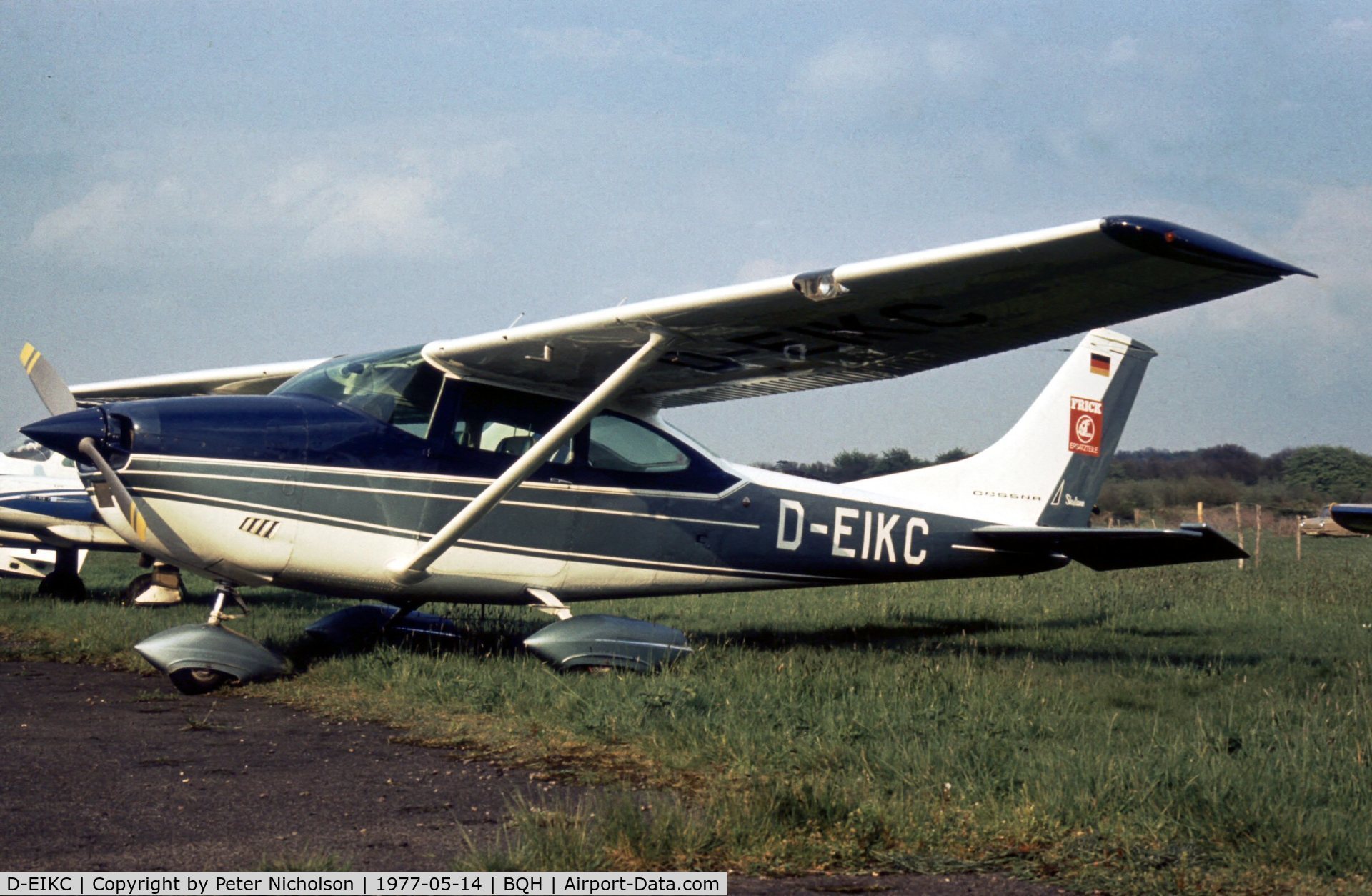 D-EIKC, 1970 Cessna 182N Skylane C/N 18260199, This Skylane was present at the 1977 Biggin Hill Air Fair.