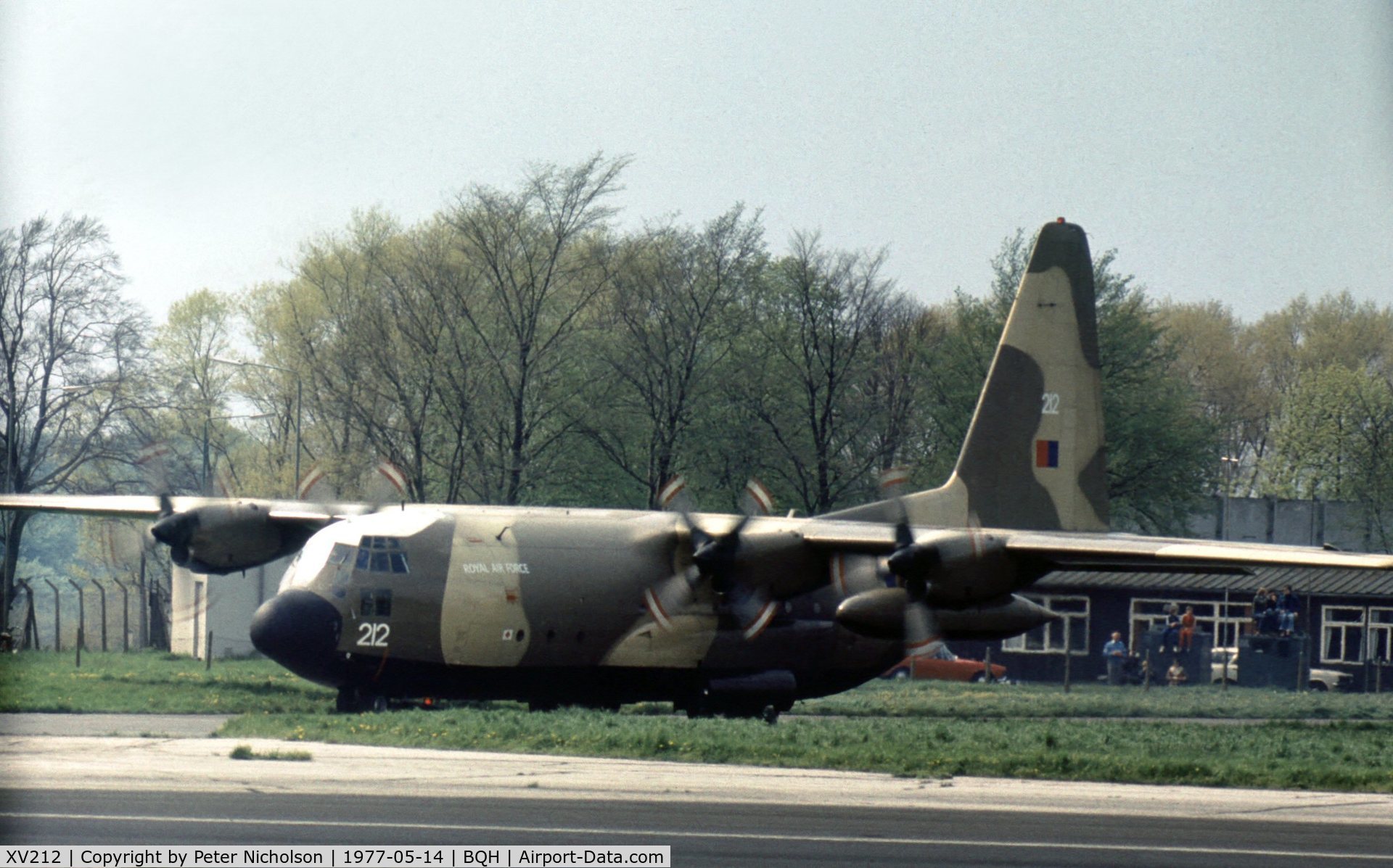 XV212, 1967 Lockheed C-130K Hercules C.1 C/N 382-4238, Hercules C.1 of 47 Squadron was present at the 1977 Biggin Hill Air Fair.