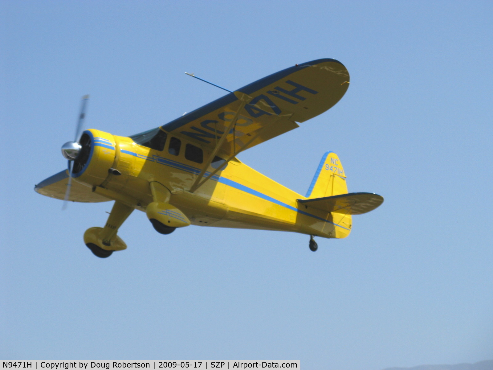 N9471H, Howard Aircraft DGA-15P C/N 813, Howard DGA-15P 'Best Buddy', P&W R-985 Wasp Jr. 450 Hp, takeoff climb Rwy 22