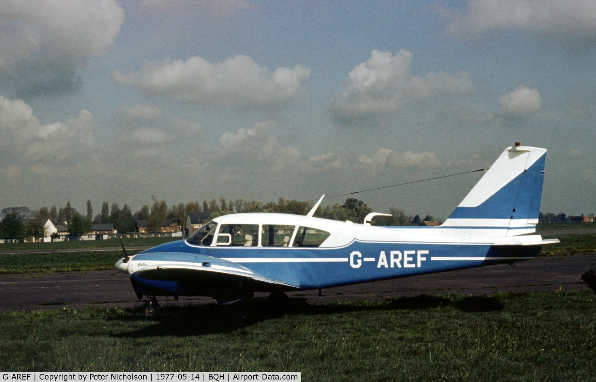 G-AREF, 1960 Piper PA-23-250 Aztec C/N 27-285, This Aztec was present at the 1977 Biggin Hill Air Fair.
