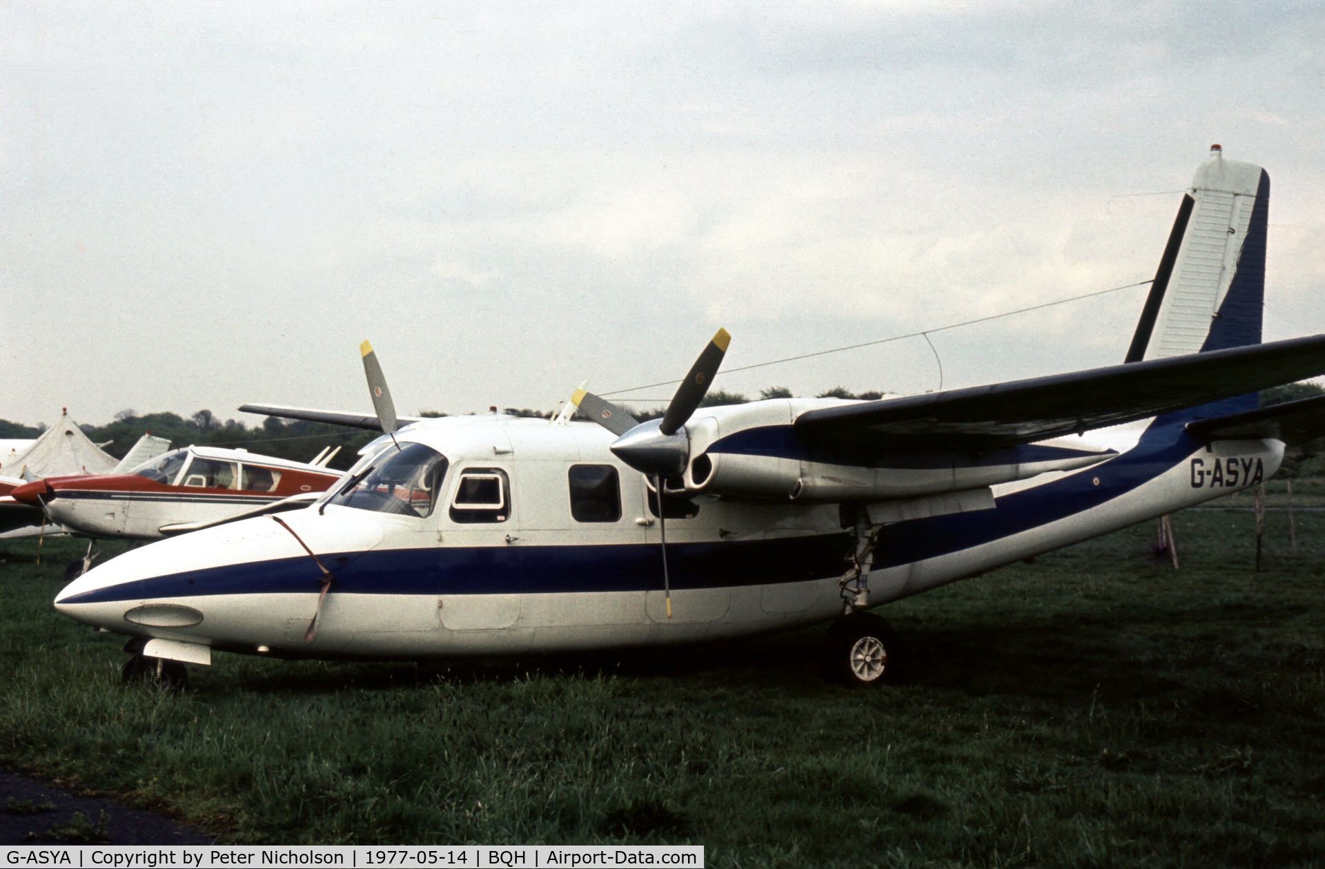 G-ASYA, 1963 Aero Commander 560F C/N 560F-1283-56, This Aero Commander was present at the 1977 Biggin Hill Air Fair.