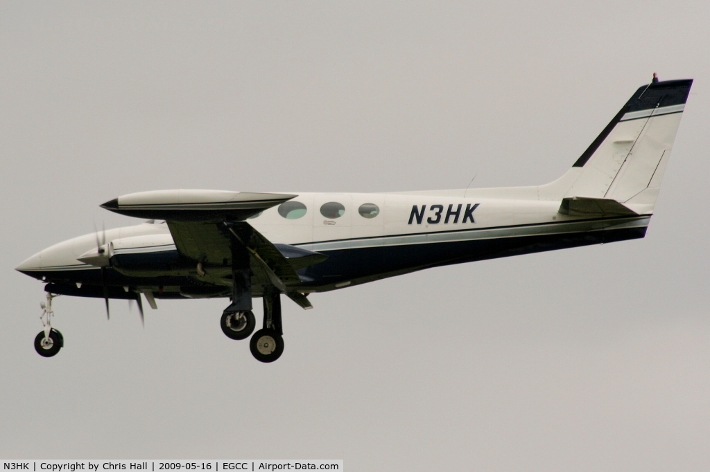 N3HK, 1975 Cessna 340 C/N 340-0538, on approach to runway 23R