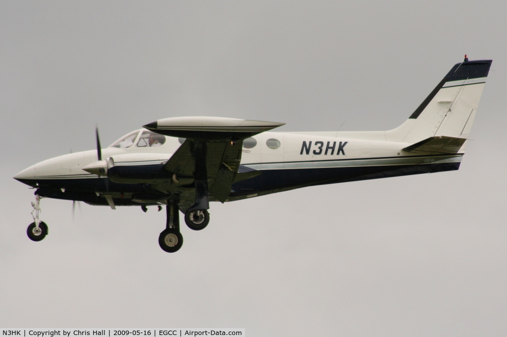 N3HK, 1975 Cessna 340 C/N 340-0538, on approach to runway 23R