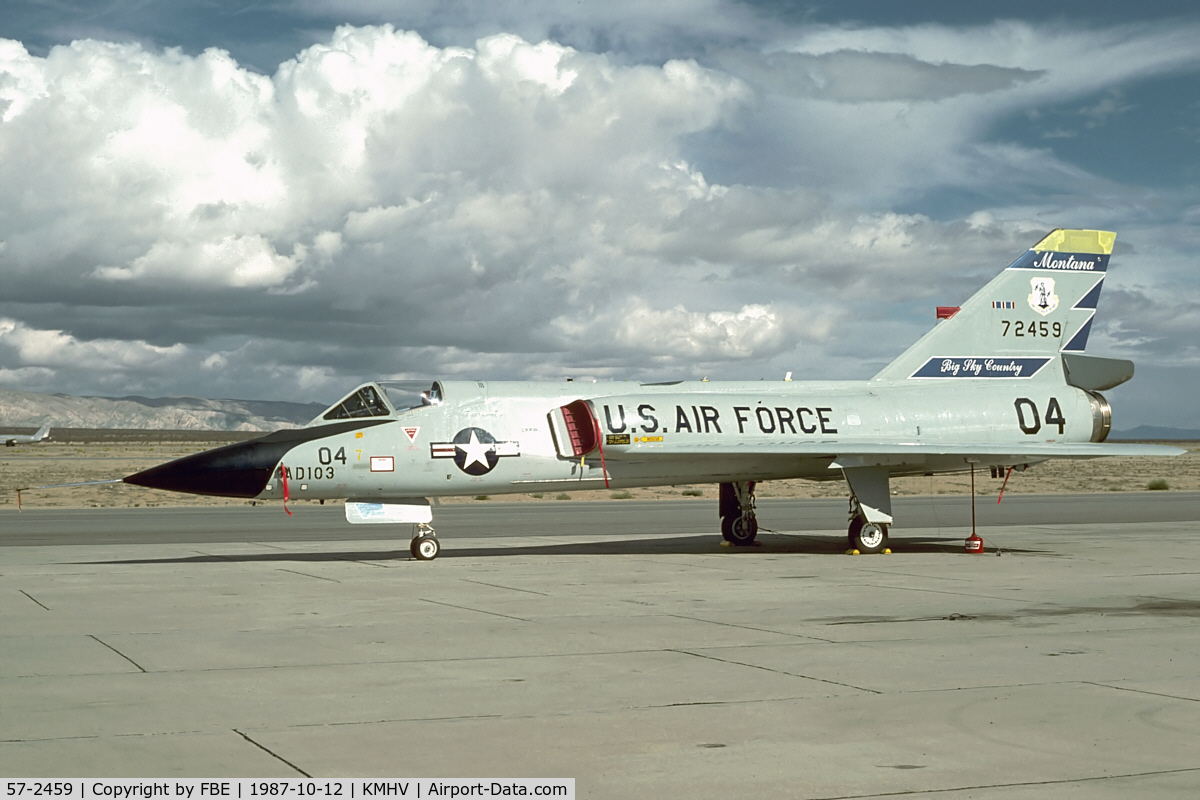 57-2459, 1957 Convair F-106A Delta Dart C/N 8-24-42, Montana ANG F-106A at Mojave