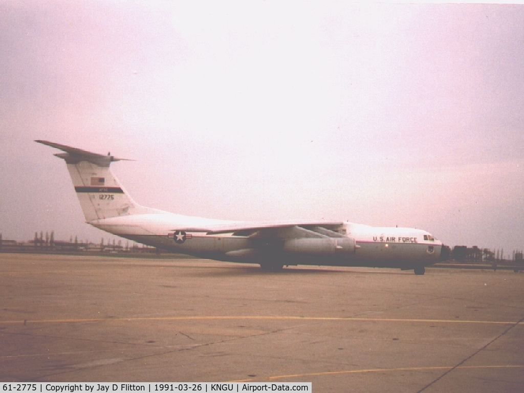 61-2775, 1963 Lockheed NC-141A Starlifter C/N 300-6001, C-141A c/n 300-6001- First of the Fleet. The first C-141 built, supporting the airlift for Operation Desert Strom. Now on display at the Air Mobility Command Museum, Dover AFB, DE.