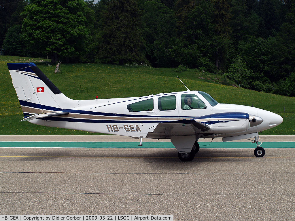 HB-GEA, 1961 Beech 95-B55 Baron Baron C/N TC-64, At LSGC with another paint scheme