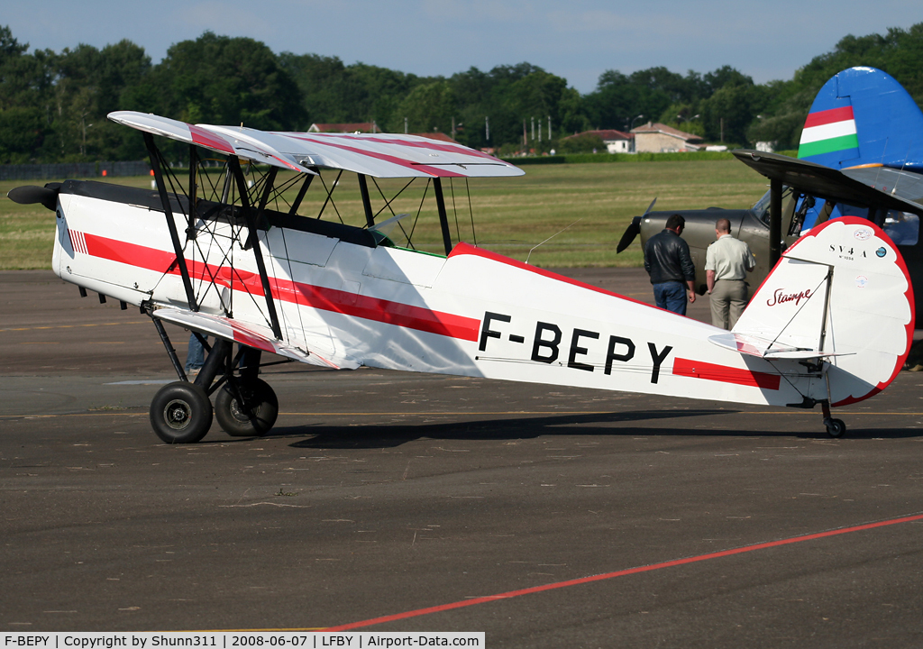 F-BEPY, Stampe-Vertongen SV-4A C/N 1056, Used as a demo aircraft during LFBY Open Day 2008