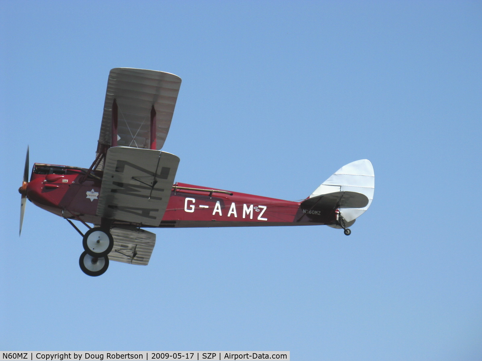 N60MZ, 1930 De Havilland DH-60G Gypsy Moth C/N 1293, 1930 DeHavilland GIPSY MOTH DH.60G, DeHavilland Gipsy II 120 Hp, another takeoff climb Rwy 22
