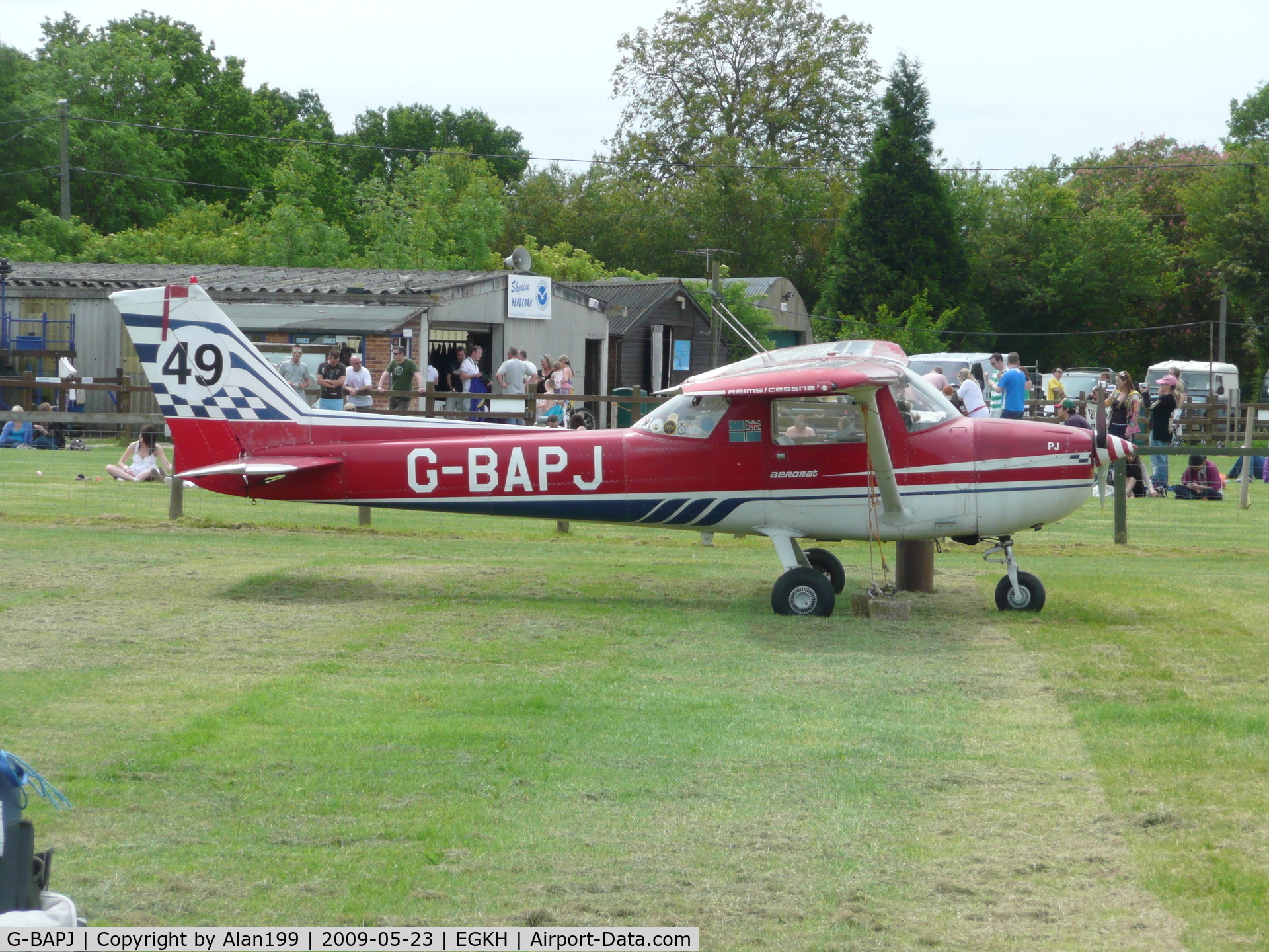 G-BAPJ, 1972 Reims FRA150L Aerobat C/N 0196, Parked at Headcorn Aerodrome, Kent, UK