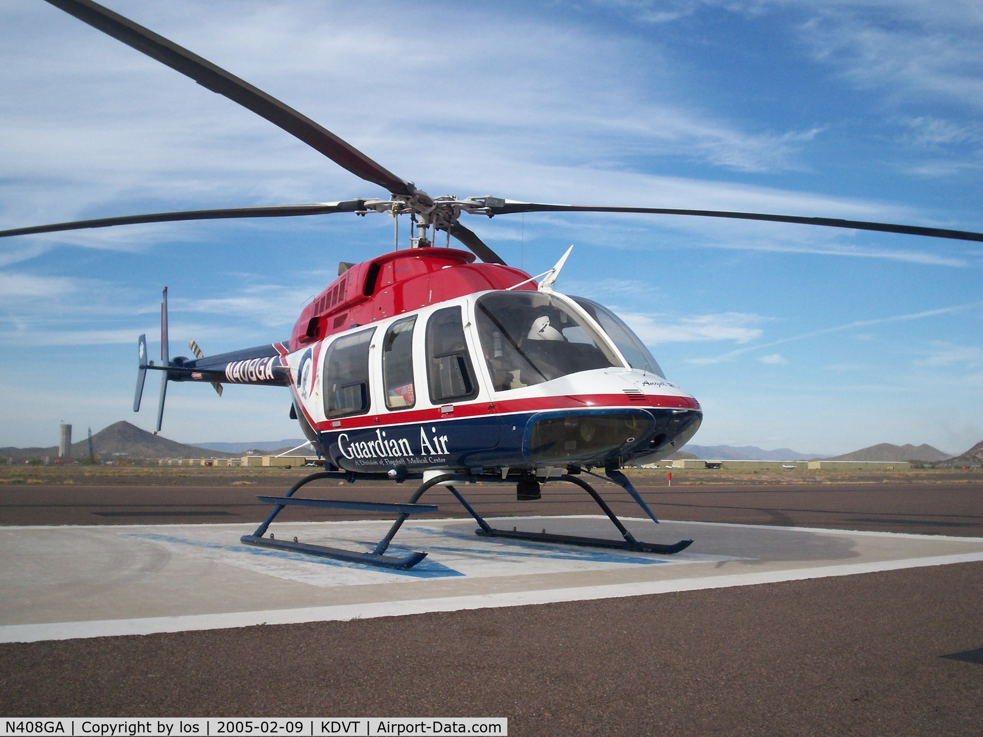 N408GA, 1999 Bell 407 C/N 53392, WEST HELIPAD