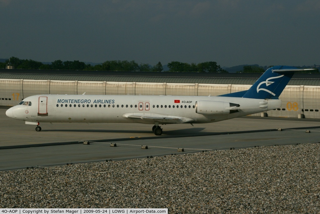 4O-AOP, 1991 Fokker 100 (F-28-0100) C/N 11332, Montenegro Fokker 100