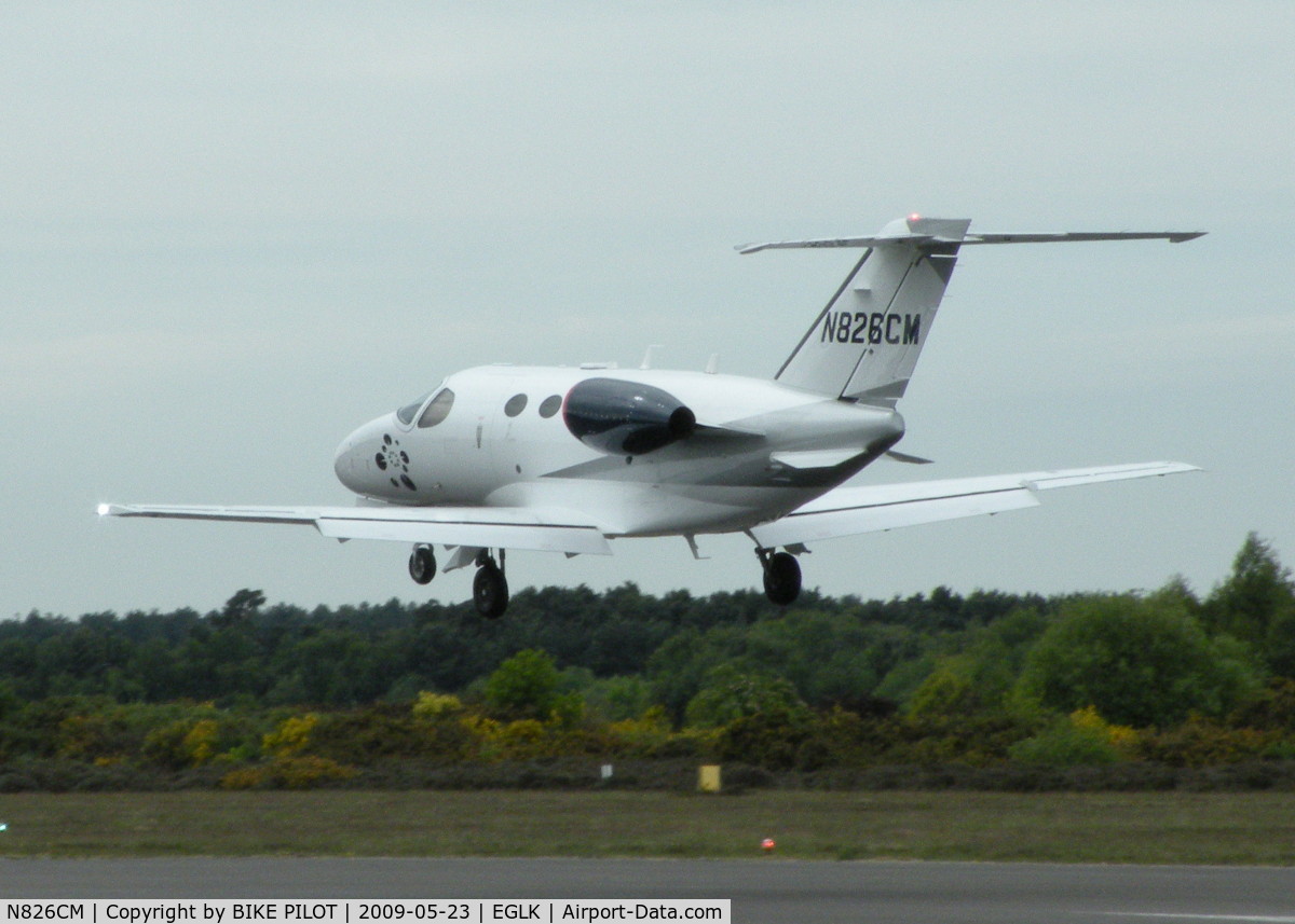 N826CM, 2008 Cessna 510 Citation Mustang Citation Mustang C/N 510-0126, BLINK MUSTANG ARRIVING RWY 25