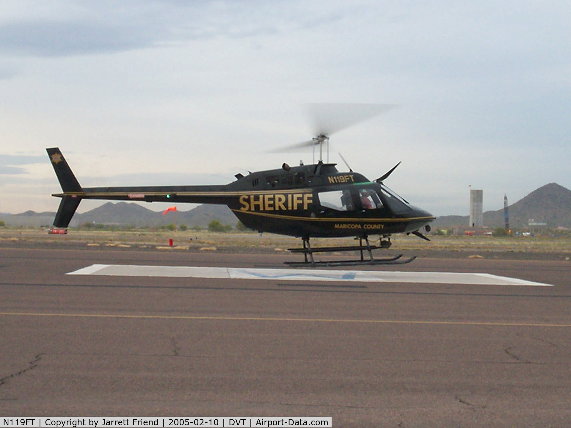 N119FT, Bell OH-58C C/N 69-16108, Landing
